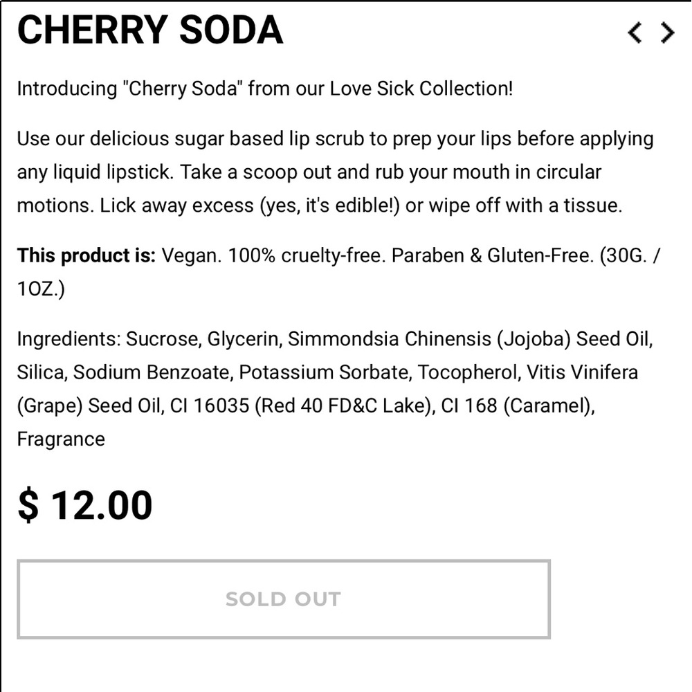 🍒 🥤CHERRY SODA🥤🍒 Lip Scrub by Jeffree Star! - Picture 2 of 5